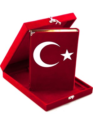 Ihvan Online Kadife Plaketli Kuran-I Kerim - Orta Boy - Ayyıldızlı