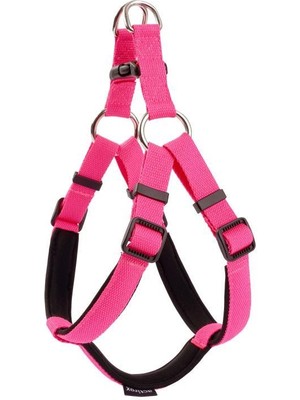 Actirex Neon Yumuşak Doku Ayarlanır Köpek Göğüs Tasması Pembe Xs