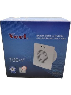 Veel Banyo Büro ve Mutfak Aspiratörleri (Baca Tipi) 12W 100 mm