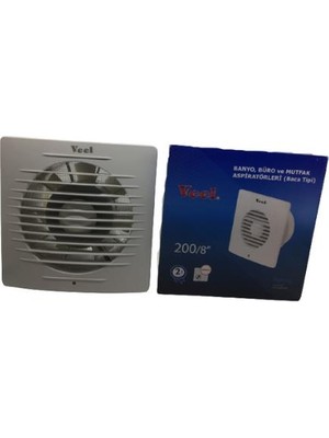 Veel Banyo Büro ve Mutfak Aspiratörleri (Baca Tipi) 40 W 200 mm