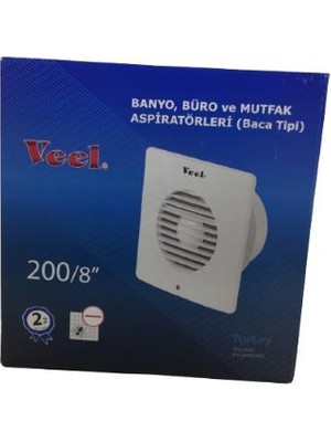 Veel Banyo Büro ve Mutfak Aspiratörleri (Baca Tipi) 40 W 200 mm