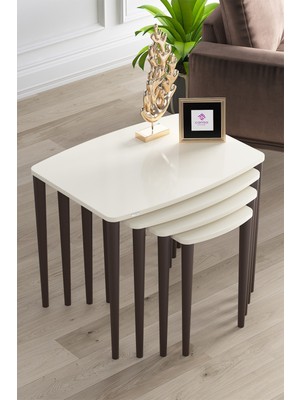 Canisa Concept Anka Serisi Mdf  1.sınıf 4 Lü Zigon Sehpa Takımı