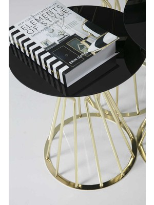 Taba Gold Zigon Sehpa (Altın)