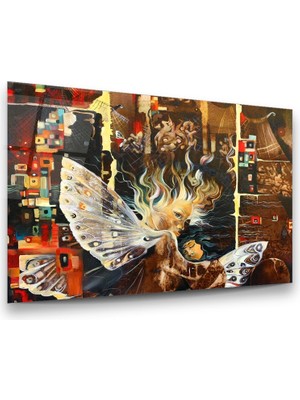 Glass Art Peri Ilüstratör Yatay Cam Tablo