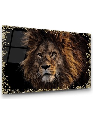 Glass Art Aslan Yatay Cam Tablo