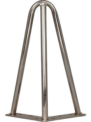Hobbi Mil Ayak - Koltuk  - Kanepe - Çekyat - Sehpa Ayağı - Krom Renk - 15 cm - 4 Adet