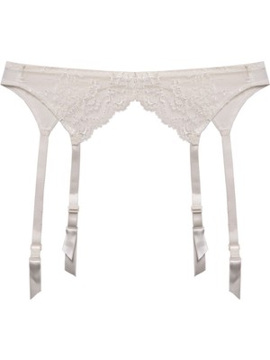 Magic Form 968 Kadın Ekru Dantelli Jartiyer