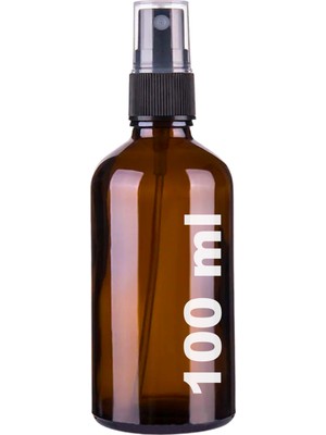Afracam 100 cc Amber Sprey Kapaklı 100 ml Siyah Fısfıs Kolonya Dezenfektan Cam Şişe 1 Adet