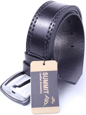 Grdderi 225 Erkek Siyah Deri Kot Kemeri