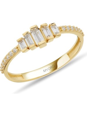 MYOROGOLD 14 Ayar Altın Baget Yüzük