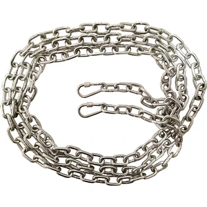Köpek Bağlama Zinciri 3 mm 1 Metre + 2 Vidalı Karabina (15 Kg.)