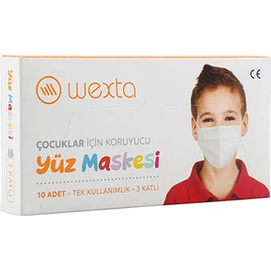 STL3PLY 10LU Meltblown Filtreli Desenli Çocuk Koruyucu Yüz Maskesi