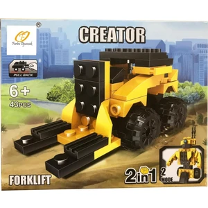 Farbu Oyuncak Farbu Parçalı Setler Inşaat Serisi 2 In 1 Creator Forklift SP4651 123-75