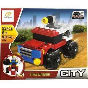 Farbu Oyuncak Farbu Parçalı Setler Araç Serisi 2 In 1 City Fire Engine SP4649 123-116
