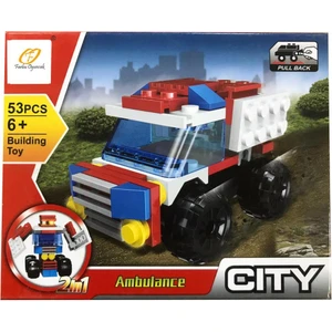 Farbu Oyuncak Farbu Parçalı Setler Araç Serisi 2 In 1 City Ambulance SP4649 123-118