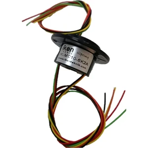 Ikon Mile Geçmeli Slip Ring Döner Konnektör 6 Kanal 2 Amper, Kablolu Döner Mafsal, Iç Çap Ölçüsü 10MM