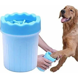 Silikon Jel Fırçalı Kedi Köpek Pati Ayak Yıkama Kovası Büyük