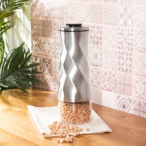 Tottori İnox Vakumlu Cam Kavanoz Saklama Kabı XL