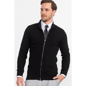 Fermuarlı Siyah Erkek Hırka