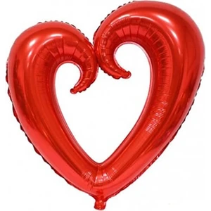 Party Gross Içi Boş Kalp Folyo Balon Kalp Folyo Balon Büyük Boy 100 cm