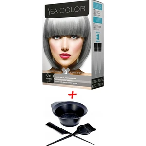 Sea Color Krem Saç Boyası 0.01 Gri Krem 2 Tüplü Set + Boyama Seti