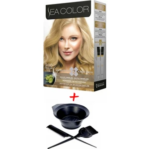 Sea Color Krem Saç Boyası 9.00 Yoğun Sarı 2 Tüplü Set + Boyama Seti