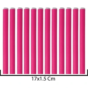 Hair Clips 12'li Sosis Bigudi - Pembe