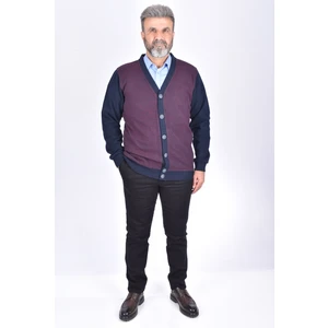 13 Pamuklu Hırka/lacivert-Bordo/xl