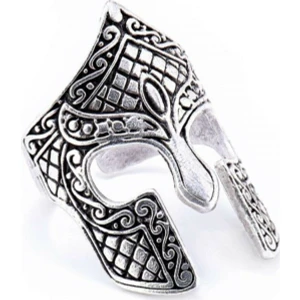 The Collection Gladyatör Motifli Gümüş Kaplama Ayarlanabilir Yüzük