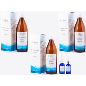 Silver Biotics 23 Ppm 1500 ml Cam Şişe + Cam Damlalık ve Cam Nazal Sprey Hydrasense Kolloidal Gümüş Suyu
