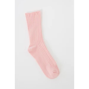 Suud Collection Pembe Uzun Fitilli Çorap