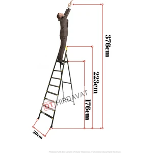 7+1 Basamak Superstep Merdiven 150KG Taşıma Kapasitesi
