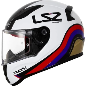 Ls2 Rapid Stark Beyaz - Kırmızı - Mavi Kask