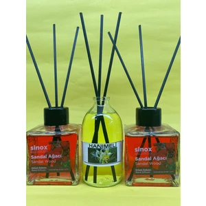 Kadife Bambu Çubuklu 2'li Sandal Ağacı 1hanımeli Ofis Oda ve Banyo Kokusu