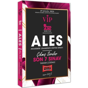 Yargı Yayınevi ALES 2022 VIP Son 7 Sınav Tamamı Çözümlü Çıkmış Sorular