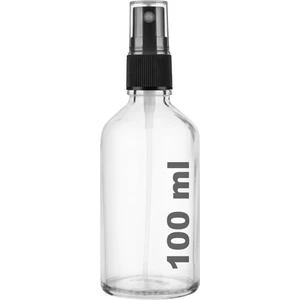 100 cc Şeffaf Sprey Kapaklı 100 ml Siyah Fısfıs Kolonya Dezenfektan Cam Şişe 1 Adet