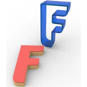 F Harfi Polikarbon Kurabiye Kalıbı