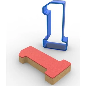 1 Rakamı Polikarbon Kurabiye Kalıbı