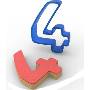 4 Rakamı Polikarbon Kurabiye Kalıbı