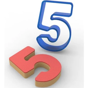 5 Rakamı Polikarbon Kurabiye Kalıbı