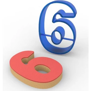 6 Rakamı Polikarbon Kurabiye Kalıbı