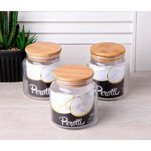 Bambu Kapaklı Cam Kavanoz 500 ml 3'lüset