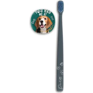 Flipper Pets Hijyenik Saklama Kabı ve Yetişkin Diş Fırçası Seti (Köpek)