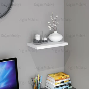 Doğan Raf Beyaz Duvar Rafı  Mdflam Parça Raf Uçan Raf    40X20