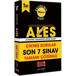 Yargı Yayınevi 2022 ALES Ekonomik Seri Son 7 Sınav Tamamı Çözümlü Çıkmış Sorular