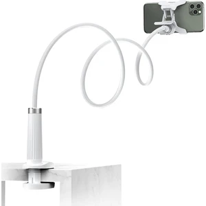 Flexible Esnek Yatak Masa Telefon Tutucu Beyaz 90CM