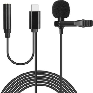 3.5 mm Kulaklık Girişli Type-C Yaka Mikrofonu 1.5m AL2632