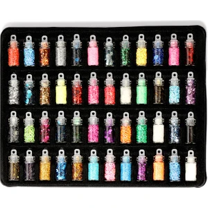 Beauty Box Nail Art Simli 48'li Lüks Tırnak Süsleme Pulları