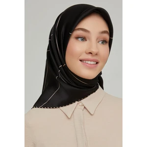 2021/22 Sonbahar Kış Serisi Geometrik Desen Ipek Twill Eşarp 8655D-01