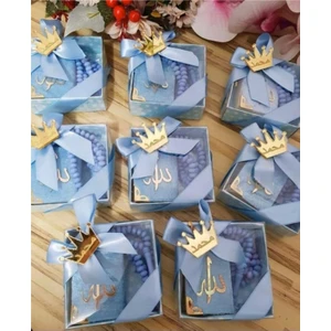 Mini Kuran Tesbih Seti Mavi